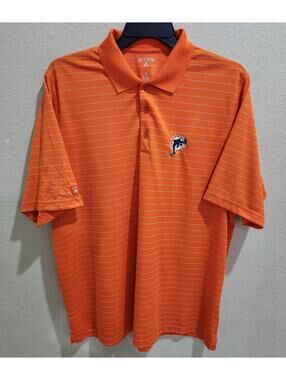 Antigua Miami Dolphins Men’s Orange Polo Shirt Size XL